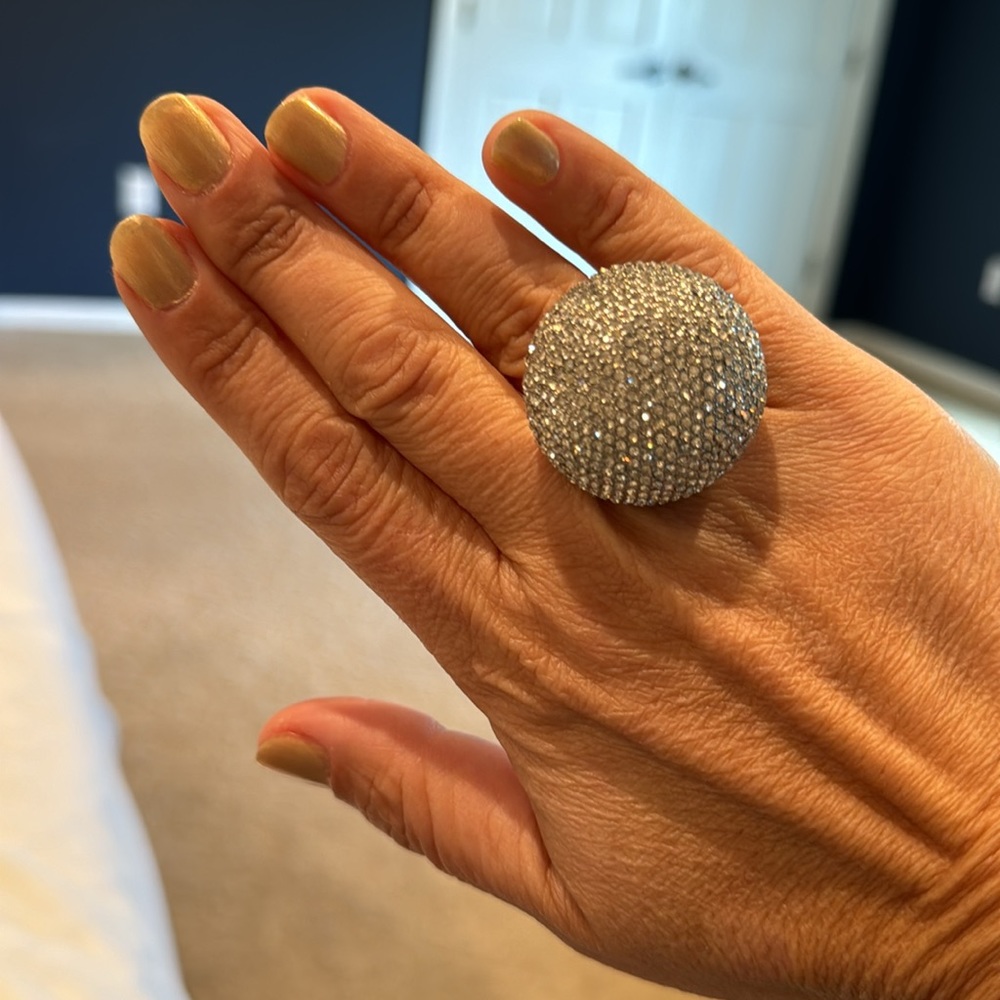 Disco Ball Ring Size Is Around 6 1/2 - image 4